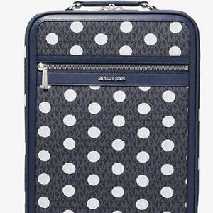 Michael Kors Polka Dot Signature Logo Suitcase (Navy) NWT